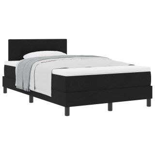 Box Spring voodi madratsiga Must 120x200 cm Kangas