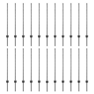 Piirete postid 44 tk U-kanal Hall 140 cm Teras