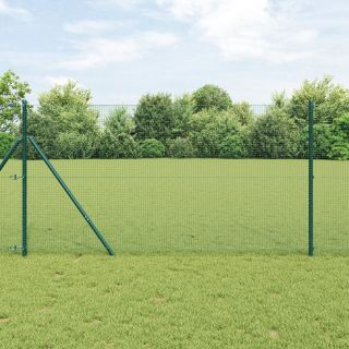 keeratud traadi aed 13 postiga Roheline 1x25 m teras