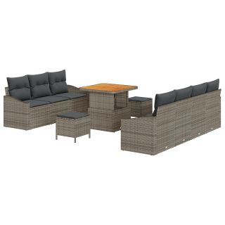 10-osaline aia diivanikomplekt padjadega Hall Polü Rattan,2-kohaline aia diivan padjadega Hall Polü Rattan,3-osaline aia söögikomplekt padjadega Hall Polü Rattan