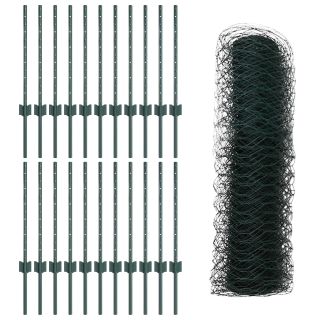 Piirdepostid 11 tk U-kanal Roheline 60 cm teras