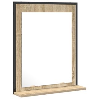 Vannitoa Peegel Riiuliga Sonoma Tamme 50x12x60 cm Tehispuit