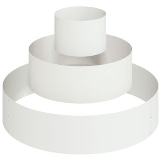 Metalltaim Teras/Valge Pulbervärvitud teras Suur Potid