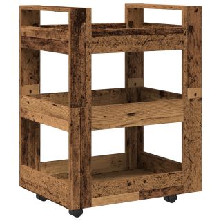 Köögi Trolley Aged Wood 60x45x80 cm Töödeldud Puit