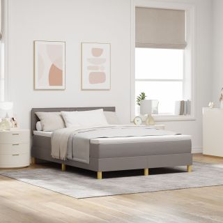 Kastikohver koos madratsi taupe 140x190 cm kangaga