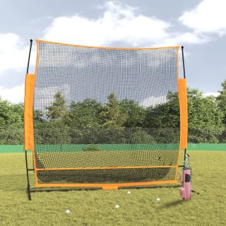 golfi harjutusvõrk, must ja oranž, 215x107x216 cm, polüester