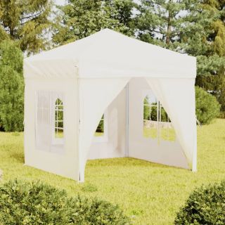 Складная палатка для вечеринок со стенками, кремовая, 2 x 2 м