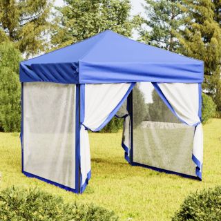 kokkupandav peotelk seintega, sinine, 2 x 2 m