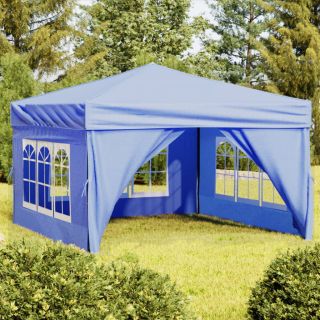 kokkupandav peotelk seintega, sinine, 3 x 3 m