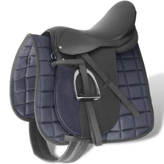 Hobuse sadula komplekt 17,5 must 18 cm