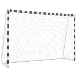 футбольные ворота 300 x 200 x 90 см металлические черно-белые