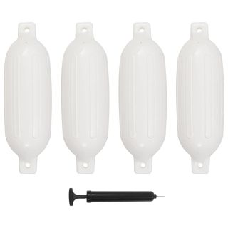 paadi kaitseraud 4 tk, valge, 58,5 x 16,5 cm, PVC
