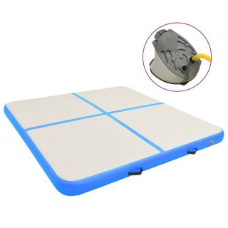 täispumbatav võimlemismatt pumbaga 200x200x10 cm PVC sinine