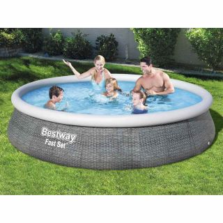 Надувной бассейн Bestway Fast Set с насосом 396 x 84 см