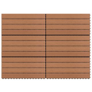 WPC-plaadid 60 x 30 cm 6 tk 1m² pruun
