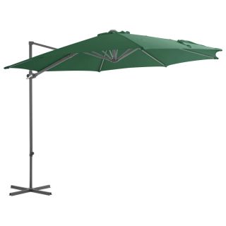 konsooldisainiga päikesevari, teraspost, 300 cm, roheline