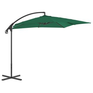 konsooldisainiga päikesevari, teraspost, 250x250 cm roheline