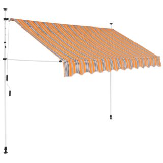 kokkupandav varikatus, kollase-sinisetriibuline, 300 cm