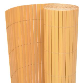 kahepoolne piirdeaed, PVC 90 x 300 cm, kollane