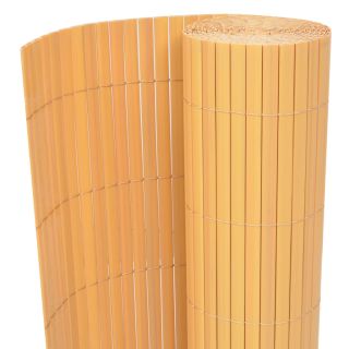 kahepoolne piirdeaed, PVC 90 x 500 cm, kollane