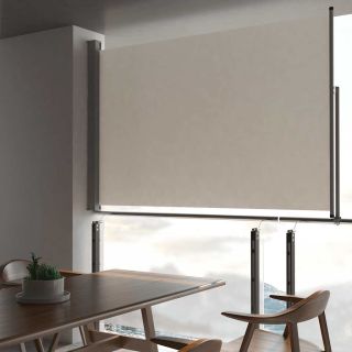 lahtitõmmatav terrassi külgsein, 160 x 300 cm, kreemjas