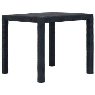aialaud 79 x 79 x 72 cm rotangi välimusega plast, antratsiit
