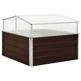 kasvuhoone pruun 100 x 100 x 85 cm, tsingitud teras