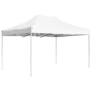 kokkupandav peotelk, alumiinium, 4,5 x 3 m, valge