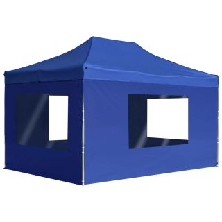 kokkupandav peotelk seintega, alumiinium, 4,5 x 3 m, sinine