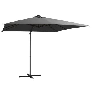 konsooldisainiga päikesevari LED teras 250x250 cm antratsiit