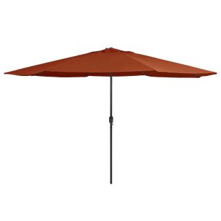 aia päikesevari metallpostiga 390 cm, terrakota