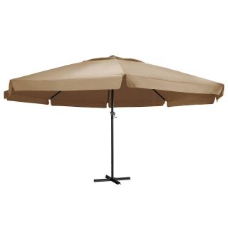 aia päikesevari alumiiniumpostiga, 600 cm, pruunikas