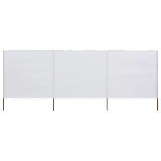 tuulekaitse sein 3 paneelist, kangas, 400 x 160 cm liivabeež
