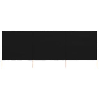 tuulekaitse sein 3 paneelist, kangas 400 x 160 cm must