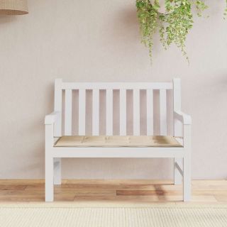 подушка для сиденья садовой скамейки бежевая 120x50x3 см ткань