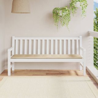подушка для сиденья садовой скамейки бежевая 180x50x3 см ткань