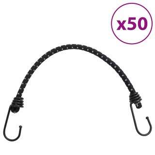 bungee nöör helkurribade ja konksudega 50 tk, 46 cm