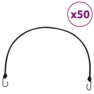 bungee nöör helkurribade ja konksudega 50 tk, 100 cm