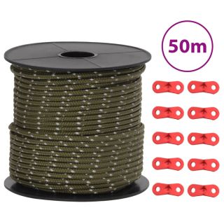 telgi nöör helkuri ja kinnitusaasadega, 50 m 4 mm