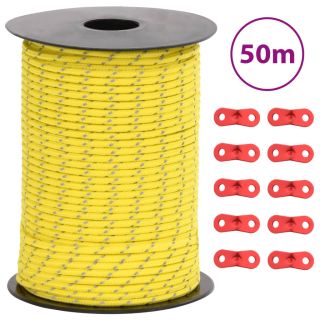 telgi nöör helkuri ja kinnitusaasadega, 50 m 3 mm