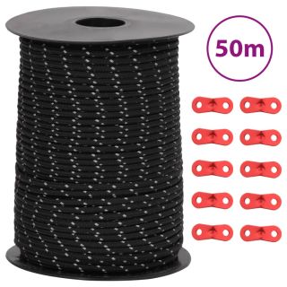 telgi nöör helkuri ja kinnitusaasadega, 50 m 3 mm