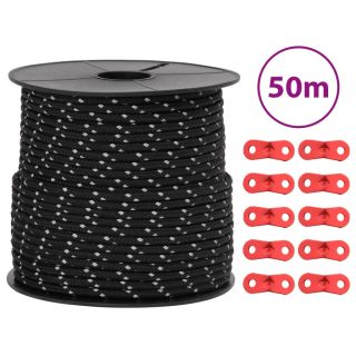 telgi nöör helkuri ja kinnitusaasadega, 50 m 4 mm