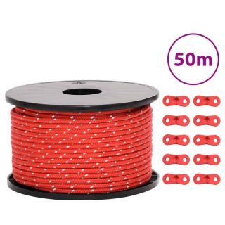 telgi nöör helkuri ja kinnitusaasadega, 50 m 5 mm