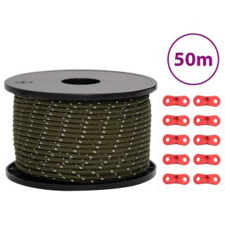 telgi nöör helkuri ja kinnitusaasadega, 50 m 5 mm