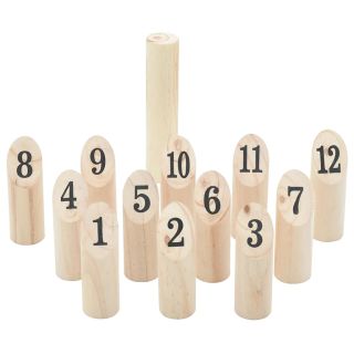 Игра-метание Кубб из 13 предметов с цифрами, с сумкой для переноски, сосна