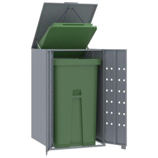 ratastega prügikasti kuur, hall, 69x79x117 cm, teras