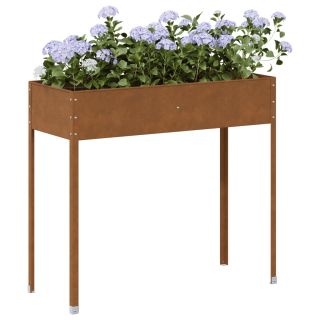 taimekast, hall, 100,5x40,5x90 cm, ilmastikukindel teras