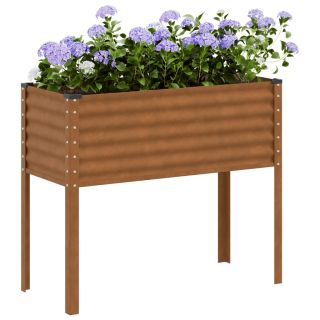 taimekast, hall, 100x41x90 cm, ilmastikukindel teras