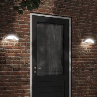 anduriga õue LED-seinavalgustid 2 tk, valge, survealumiinium