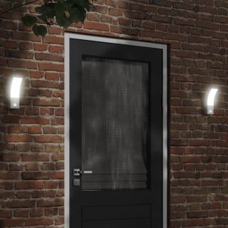 anduriga õue LED-seinavalgustid 2 tk, valge, survealumiinium